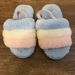UGG FLUFF YEAH SANDALS size:11 color: stripes